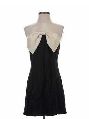 Princess Polly Black Strapless Dress with Cream Bow